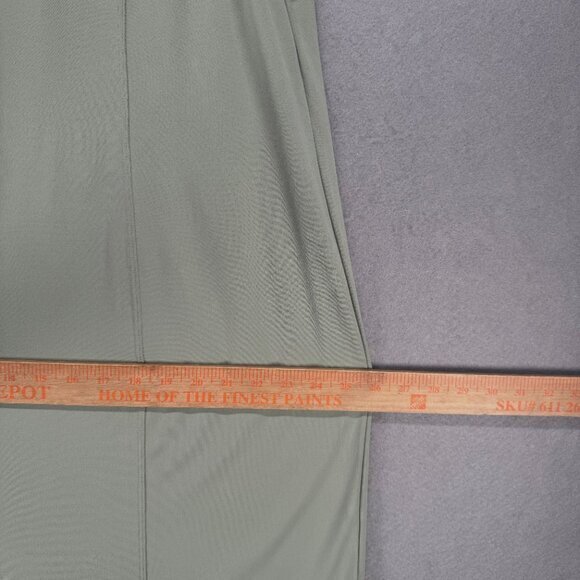 Belle Kim Gravel Dress Womens Size 1X Moss Green Flirt Sleeve Cold Shoulder - Picture 8 of 13